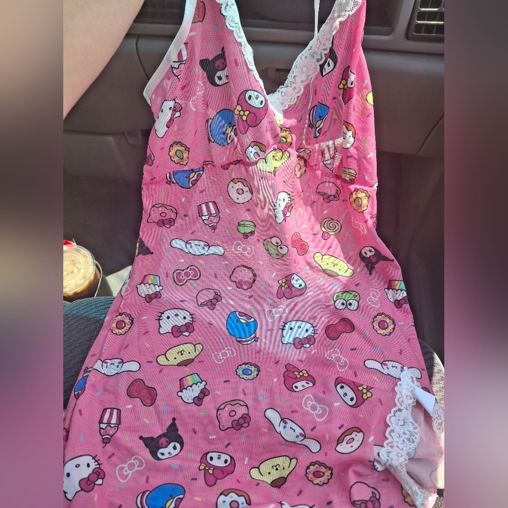Hello Kitty Pink Patterned Chemise - image 2